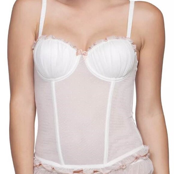 Parfait Angelica Ivory Strapless Bustier with straps - Padded cups # 655 B,C,D,E - Picture 1 of 5
